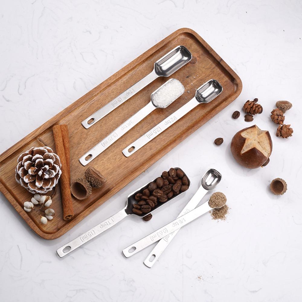 6pcs Long Handle Measuring Spoons Rectangular Head Baking Spoon Graduated Spoon Ingredient 6pcs
6pcs Long Handle Measuring Spoons Rectangular Head Baking Spoon Graduated Spoon Ingredient 6pcs