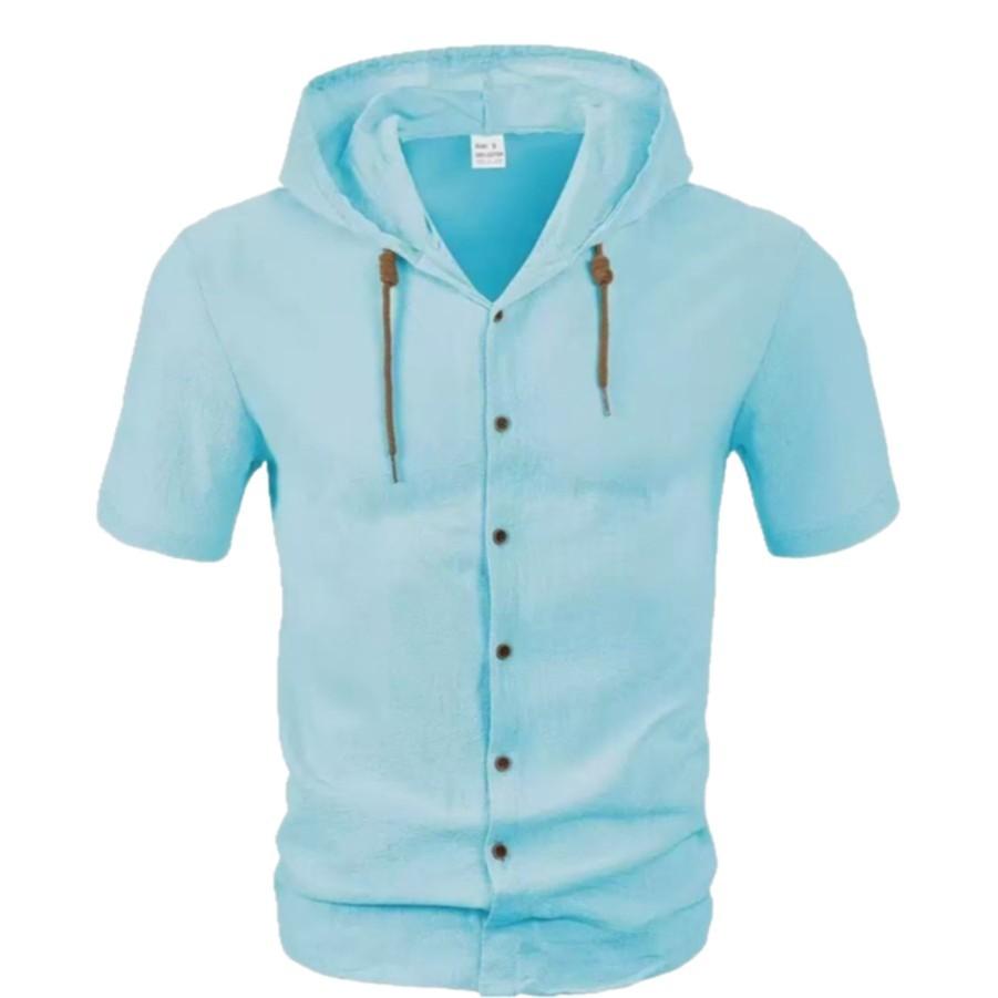 Summer Men S Lightweight Breathable Linen Loose-Fit Hooded Short-Sleeve Shirt 3XL синій
Summer Men S Lightweight Breathable Linen Loose-Fit Hooded Short-Sleeve Shirt 3XL синій