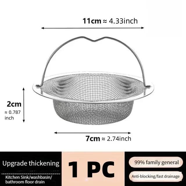Фильтр для кухонной мойки из нержавеющей стали, утолщенный, антизасоряющий сливной фильтр, универсальная герметичная сетка для корзины для мойки, улавливатель мусора
Фильтр для кухонной мойки из нержавеющей стали, утолщенный, антизасоряющий сливной фильтр, универсальная герметичная сетка для корзины для мойки, улавливатель мусора