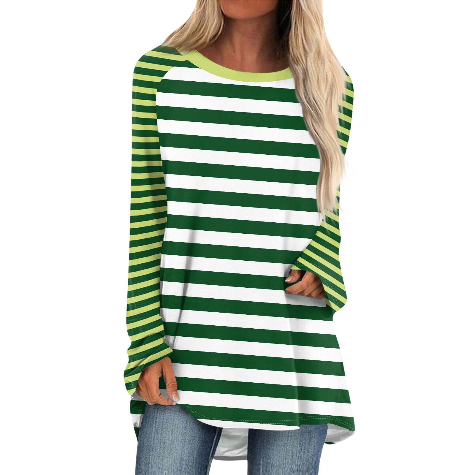 Женская мода повседневная спущенная линия плеча с длинным рукавом миди полосатый принт топ L
Женская мода повседневная спущенная линия плеча с длинным рукавом миди полосатый принт топ L