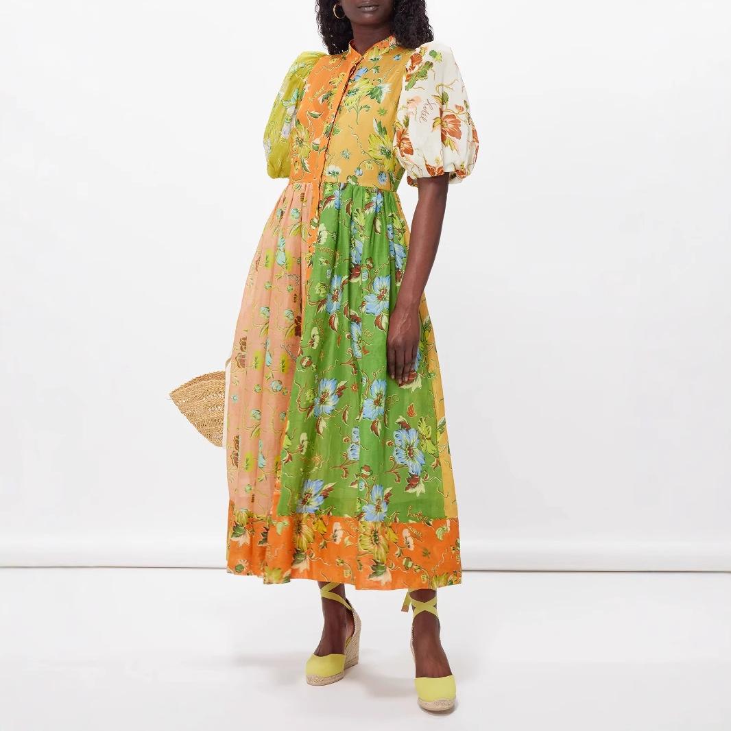European and American Floral Print Puff Sleeve Summer Dress – Mid-Length Cotton Linen Women s Fashion Medium
European and American Floral Print Puff Sleeve Summer Dress – Mid-Length Cotton Linen Women s Fashion Medium