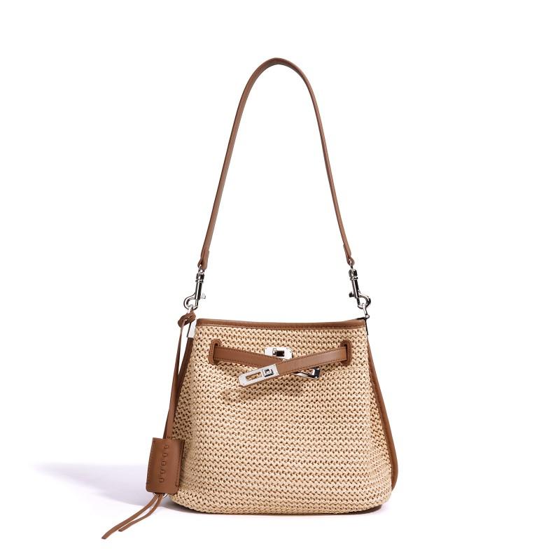 Ins Woven Bag Beach Vacation Hand-held Bucket Lazy Style Versatile Casual Shoulder Crossbody Bottom length 30, width 14, height 23CM
Ins Woven Bag Beach Vacation Hand-held Bucket Lazy Style Versatile Casual Shoulder Crossbody Bottom length 30, width 14, height 23CM
