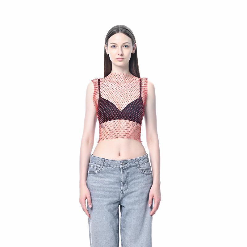 Блестящий сетчатый топ со стразами для вечеринки – Женский с коротким рукавом One Size красный
Блестящий сетчатый топ со стразами для вечеринки – Женский с коротким рукавом One Size красный