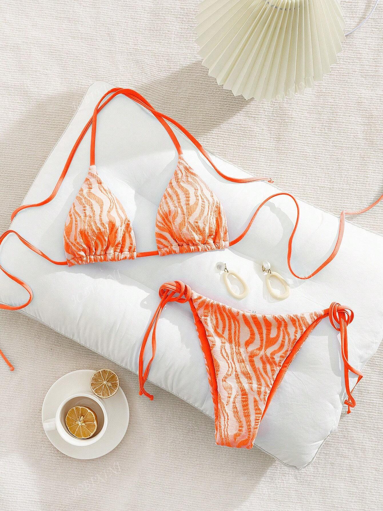 New European And American Special Fabric Water Pattern Swimsuit Women S Swimsuit Strap-Up Sexy Bikini Set S оранжевый
New European And American Special Fabric Water Pattern Swimsuit Women S Swimsuit Strap-Up Sexy Bikini Set S оранжевый