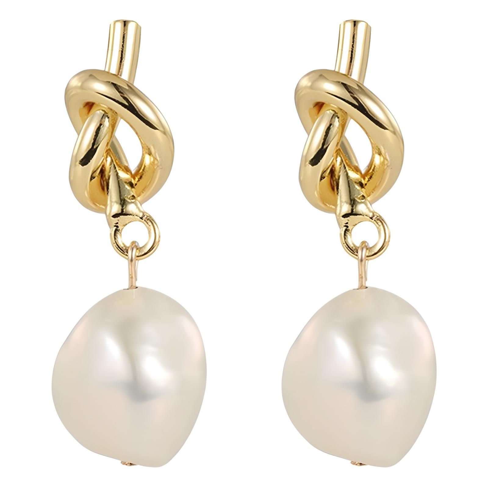 Baroque Pearl Drop Earrings with Knotted Metal Studs for Women Fashion Jewelry Accessories for Daily Wear and Special Occasions
Baroque Pearl Drop Earrings with Knotted Metal Studs for Women Fashion Jewelry Accessories for Daily Wear and Special Occasions