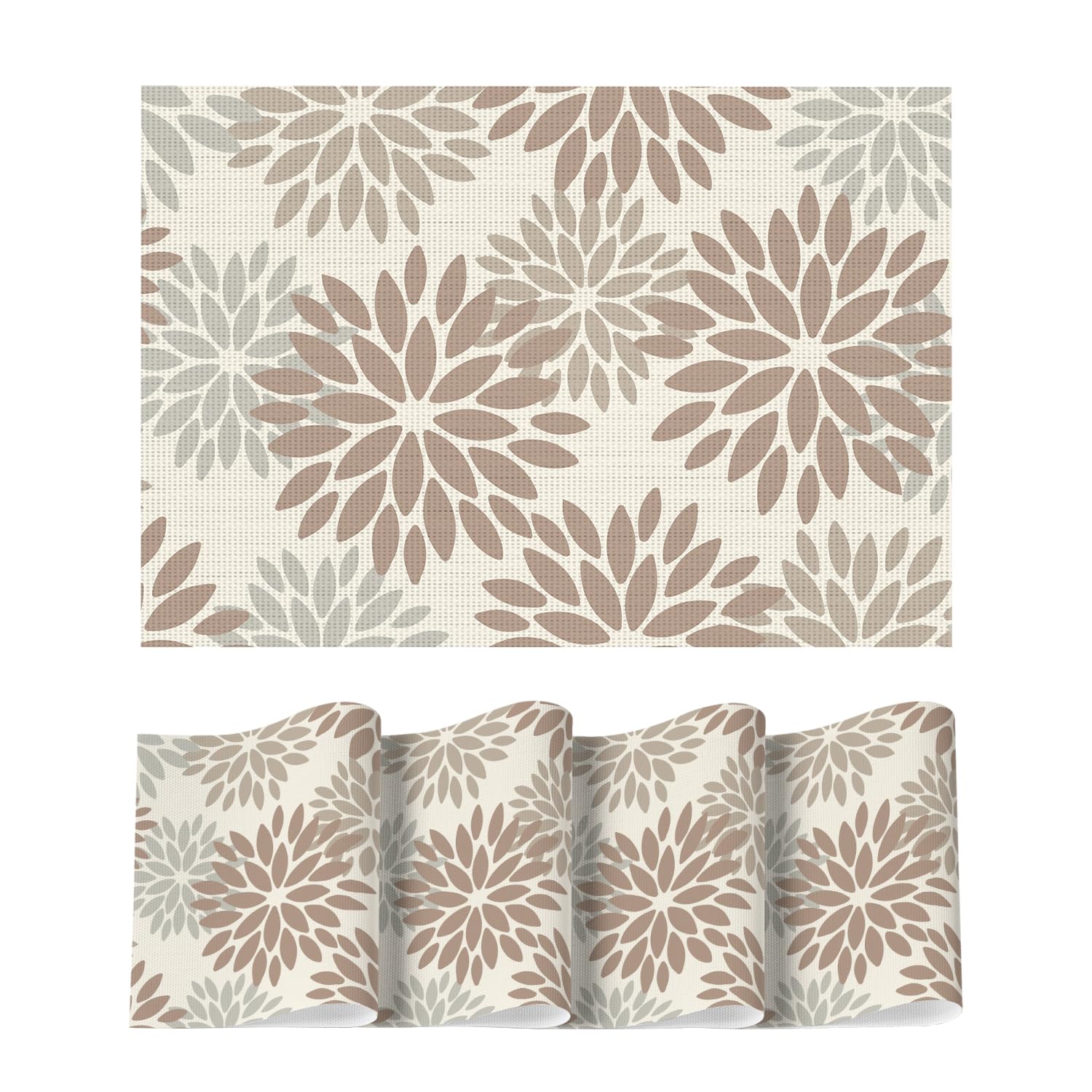 Floral Vinyl Placemats Set of 6, Heat Resistant Washable Non-Slip Plistic PVC Place Mats for Party Kitchen Dining Decor, Blue Yellow 12 x 18 , Rectangular 4 Pcs
Floral Vinyl Placemats Set of 6, Heat Resistant Washable Non-Slip Plistic PVC Place Mats for Party Kitchen Dining Decor, Blue Yellow 12 x 18 , Rectangular 4 Pcs
