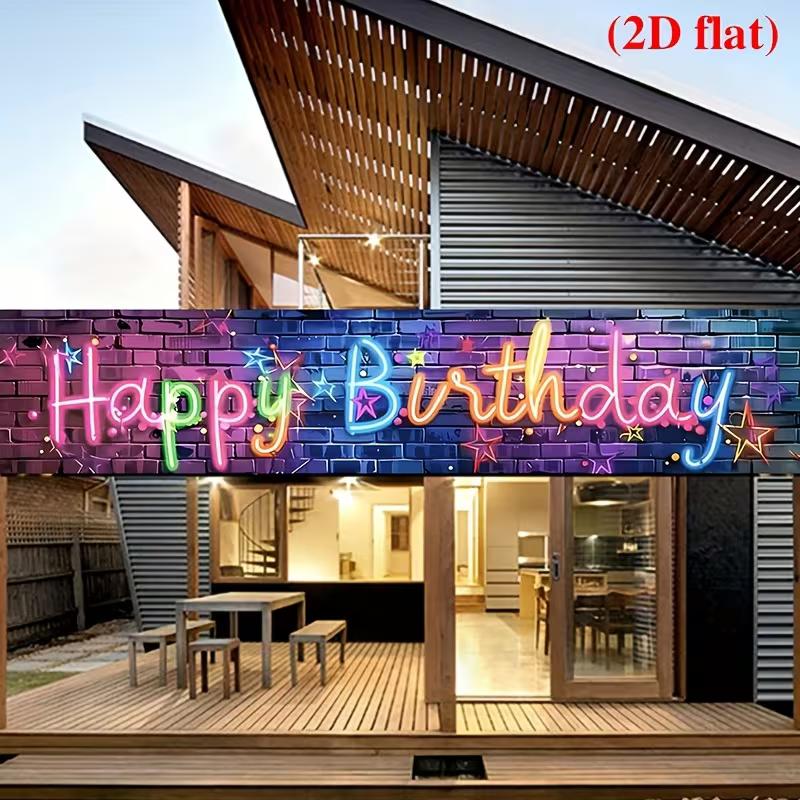 2D Brick Wall Neon Happy Birthday Banner Backdrop Glowing Letter Party Decor Background 47.2x31.5inch/120*80cm
2D Brick Wall Neon Happy Birthday Banner Backdrop Glowing Letter Party Decor Background 47.2x31.5inch/120*80cm
