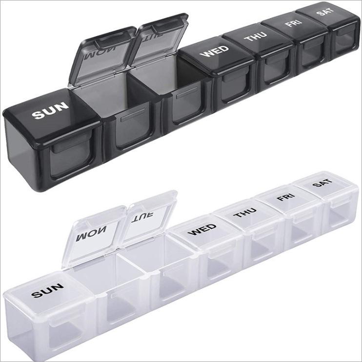 Weekly Pill Box: Compact 7-Day Organizer, Mini Portable with 7 Compartments чёрный
Weekly Pill Box: Compact 7-Day Organizer, Mini Portable with 7 Compartments чёрный