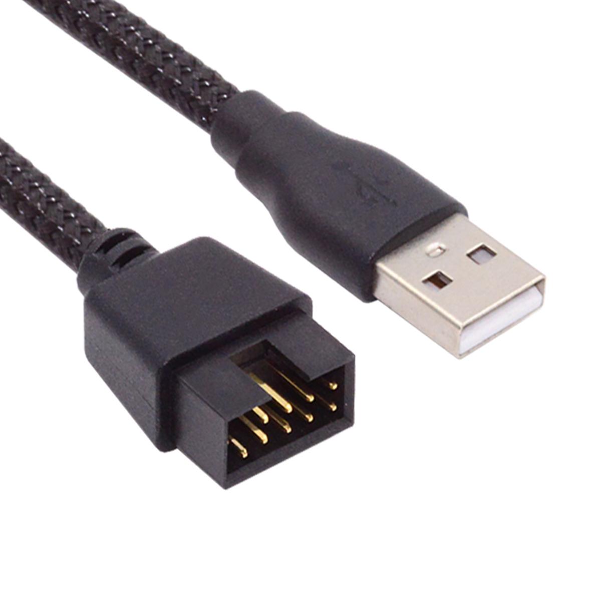 U2-076 Single USB 2.0 Male Type-A to Motherboard 9Pin 10Pin Male Header Cable with Sleeve 20cm As Shown A
U2-076 Single USB 2.0 Male Type-A to Motherboard 9Pin 10Pin Male Header Cable with Sleeve 20cm As Shown A