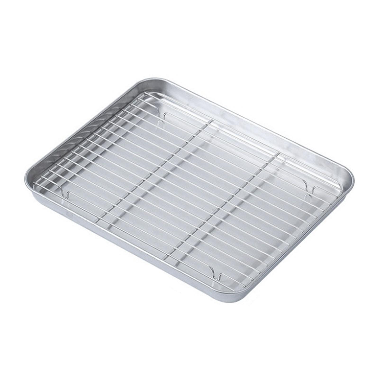 304 Stainless Steel Baking Tray Thickened Grill Pan for Home Outdoor Commercial Use one size
304 Stainless Steel Baking Tray Thickened Grill Pan for Home Outdoor Commercial Use one size