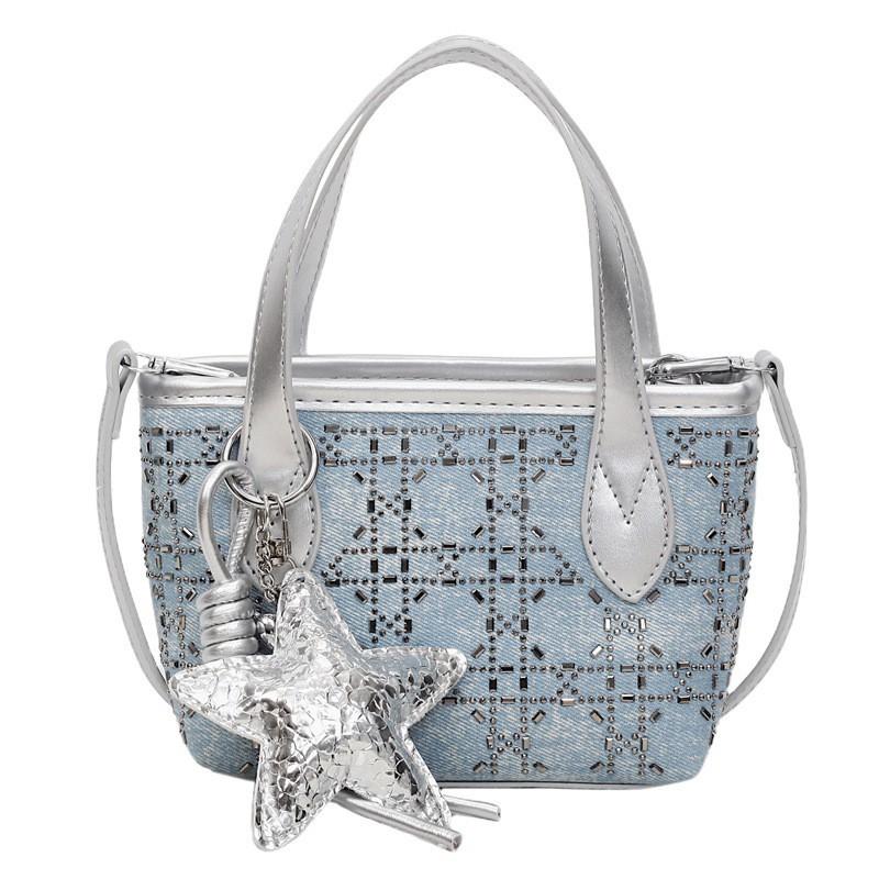 2025 New Fashionable All-matching Women s Bag Shoulder Cross-body Handbag Soft Denim Diamond-encrusted Bucket Small No pendant model
2025 New Fashionable All-matching Women s Bag Shoulder Cross-body Handbag Soft Denim Diamond-encrusted Bucket Small No pendant model