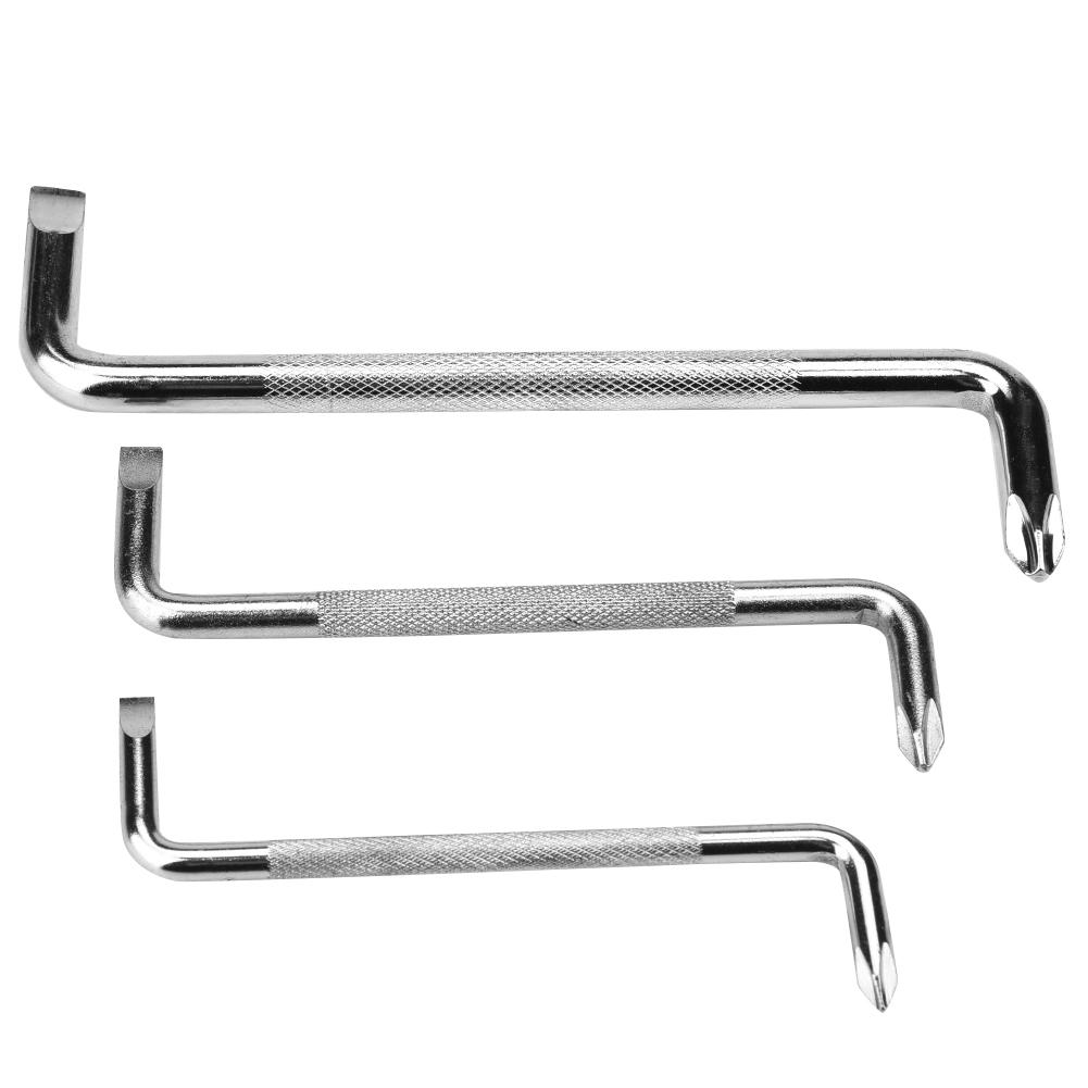 3 Piece Right Angle Double Head Shape Offset Screwdriver Set Steel Labor Saving Handle Non-Slip Knurl Durability 100%
3 Piece Right Angle Double Head Shape Offset Screwdriver Set Steel Labor Saving Handle Non-Slip Knurl Durability 100%