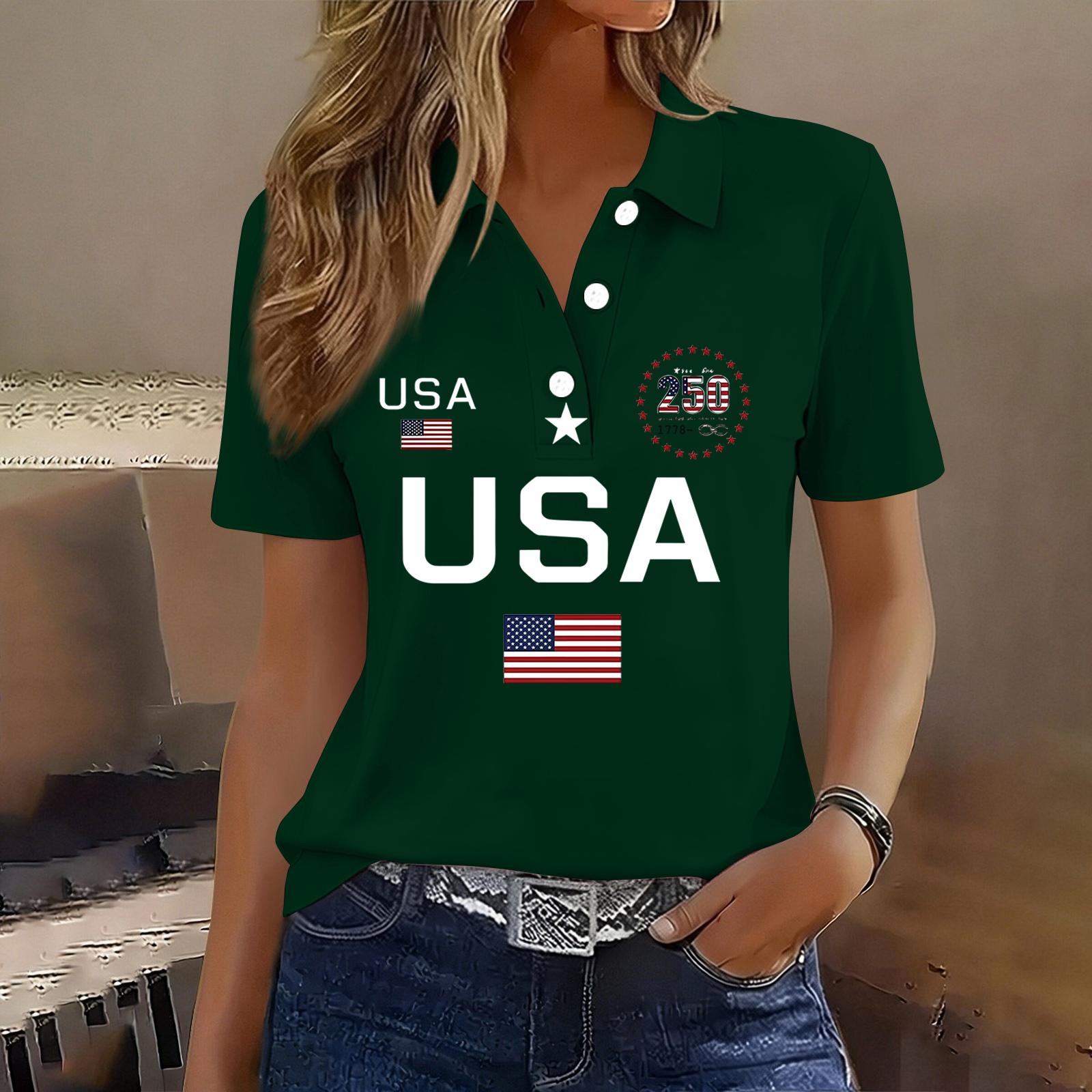 Womens Casual Short Sleeve Button Down Top with Independence Day Print Soft Fabric Comfortable Fit Classic Design for Everyday Wear XXXL
Womens Casual Short Sleeve Button Down Top with Independence Day Print Soft Fabric Comfortable Fit Classic Design for Everyday Wear XXXL