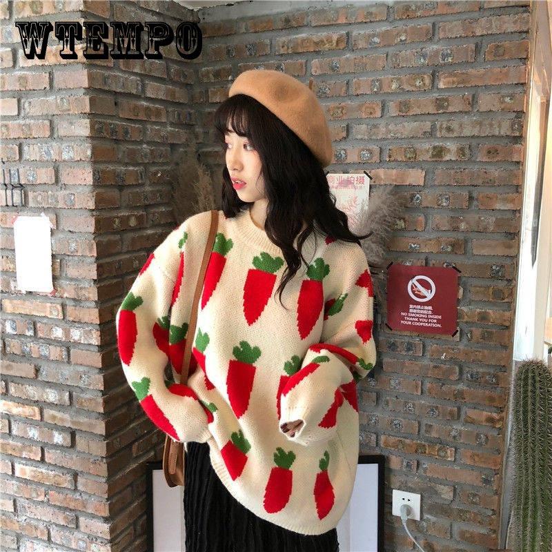 Свободный универсальный свитер в корейском стиле с забавным узором «морковка» в стиле лени для женщин XXL
Свободный универсальный свитер в корейском стиле с забавным узором «морковка» в стиле лени для женщин XXL