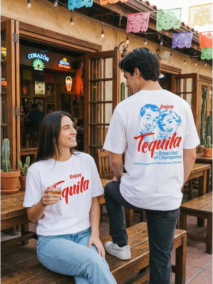 Oversized thick T-shirt with pinterest tequila print L
Oversized thick T-shirt with pinterest tequila print L