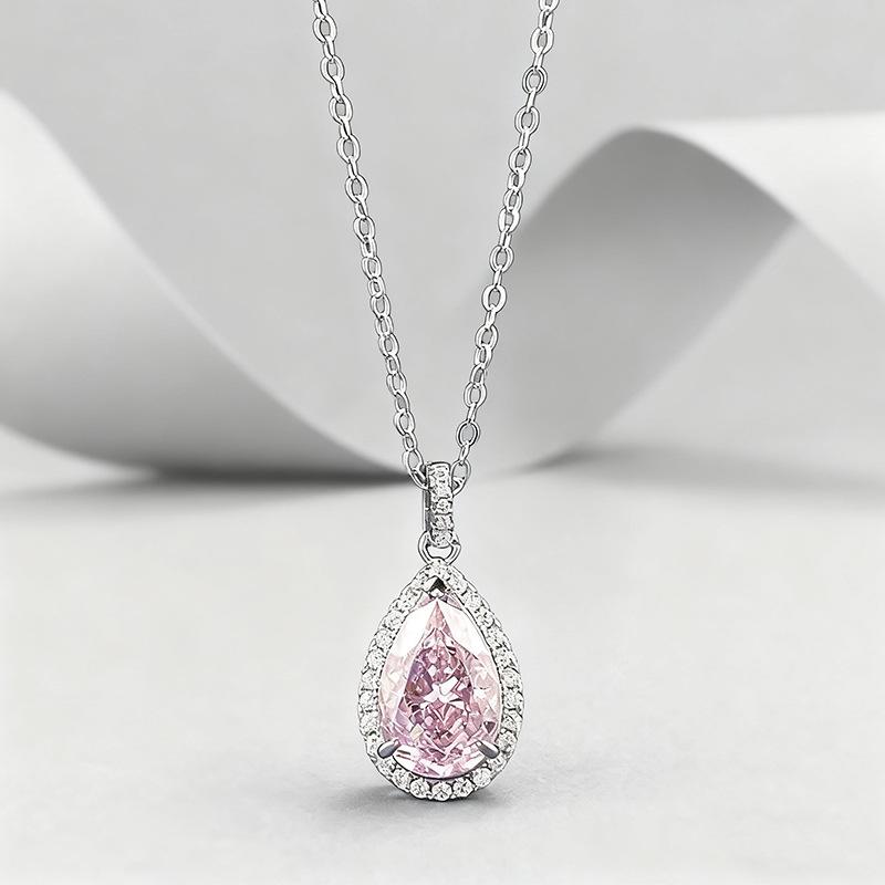 Xiancan Jewelry S925 Silver Necklace with 8x12 Pink High Carbon Diamond, Women’s 5-Carat White Gold Cross-Border Pendant. S925 Silver
Xiancan Jewelry S925 Silver Necklace with 8x12 Pink High Carbon Diamond, Women’s 5-Carat White Gold Cross-Border Pendant. S925 Silver