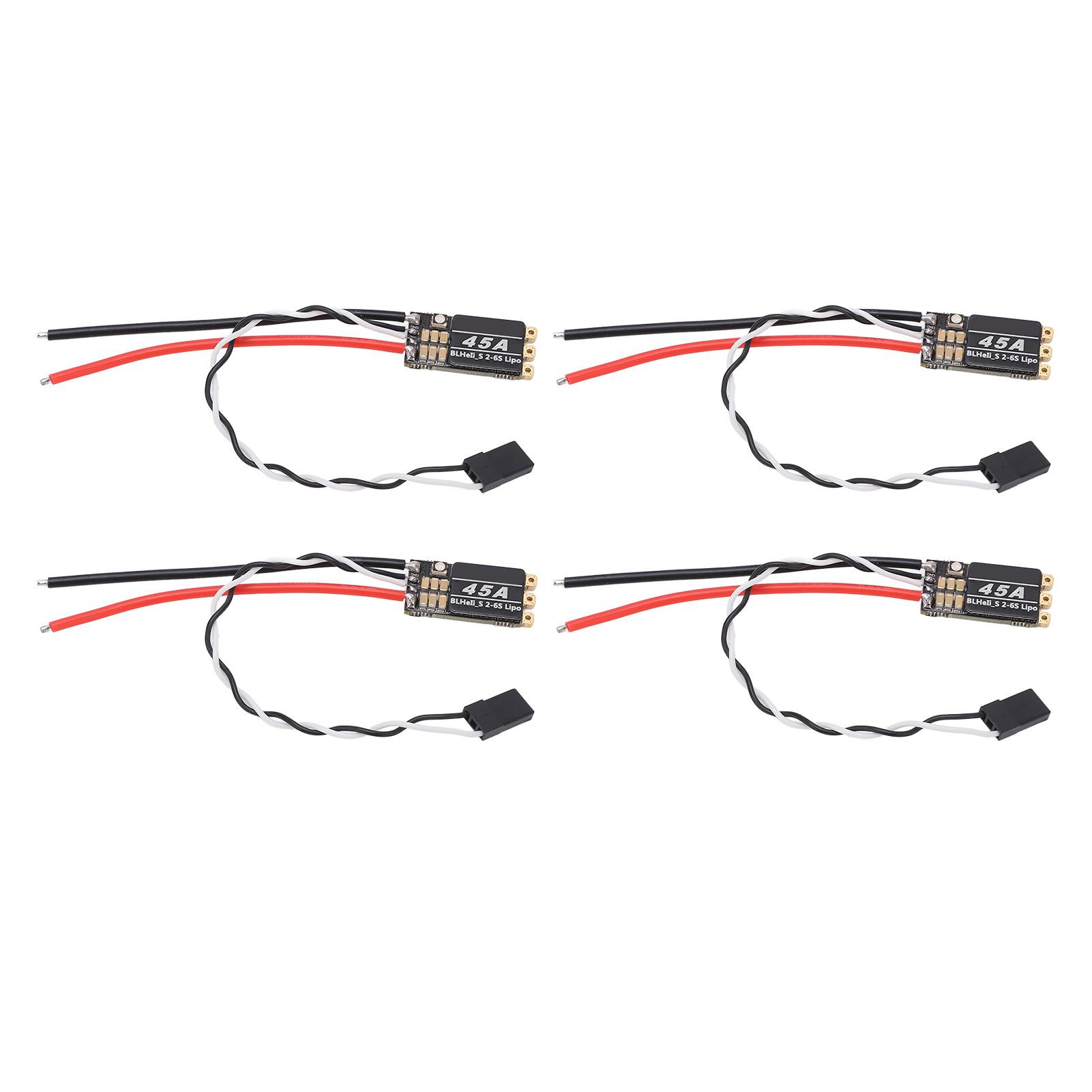 4Pcs Brushless ESC 45A 2 6S Power Supply RGB LED Electrical Speed Controller for RC FPV Quadcopter Airplane Drone
4Pcs Brushless ESC 45A 2 6S Power Supply RGB LED Electrical Speed Controller for RC FPV Quadcopter Airplane Drone