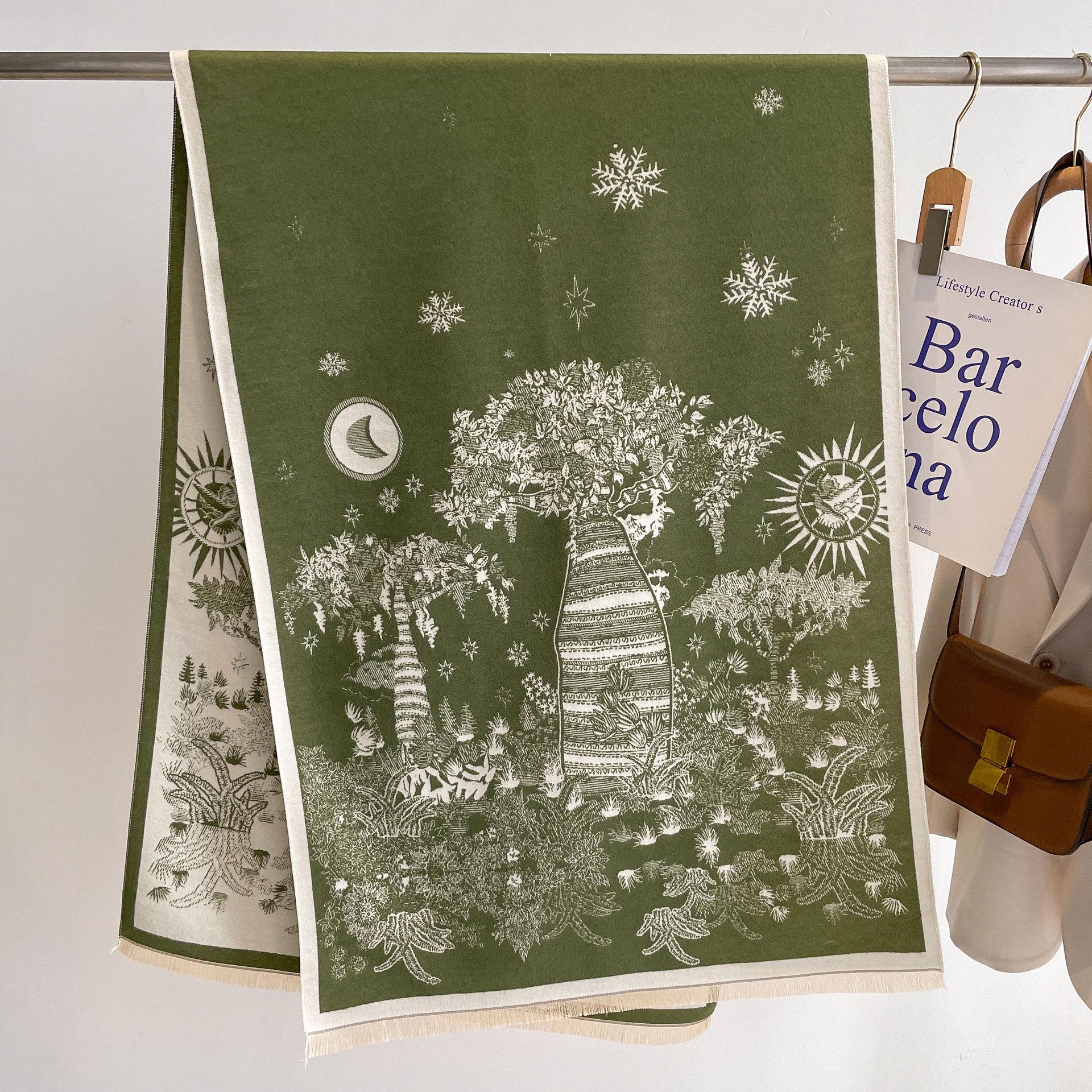 Шарф Женский Зимний Универсальный Утолщенный Имитация Кашемира Шаль Растение Шарф Двусторонний Корейская Версия 180*65cm зелёный
Шарф Женский Зимний Универсальный Утолщенный Имитация Кашемира Шаль Растение Шарф Двусторонний Корейская Версия 180*65cm зелёный