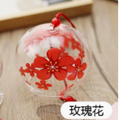 Decorative glass wind chime, creative gift, rose, 7cm One Size
Decorative glass wind chime, creative gift, rose, 7cm One Size