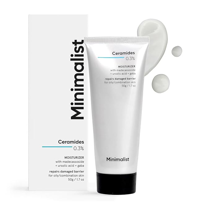 Minimalist 0.3% Ceramide Face Moisturizer 50 gm For Barrier Repair & Deep Moisturization, Daily Repair | For Oily - Combination Skin 50 GM
Minimalist 0.3% Ceramide Face Moisturizer 50 gm For Barrier Repair & Deep Moisturization, Daily Repair | For Oily - Combination Skin 50 GM