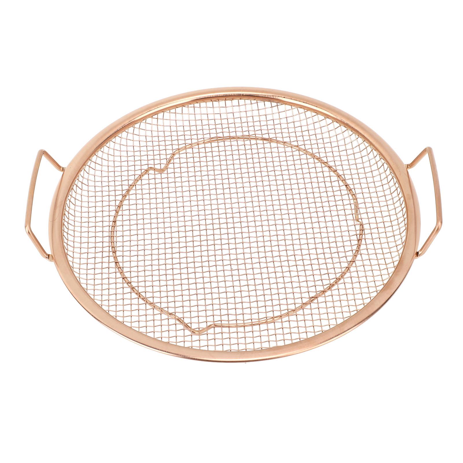 Stainless Steel Fruit Basket Double Handles Metal Mesh Drain Round Tray for Snacks Fruits Rose Gold
Stainless Steel Fruit Basket Double Handles Metal Mesh Drain Round Tray for Snacks Fruits Rose Gold