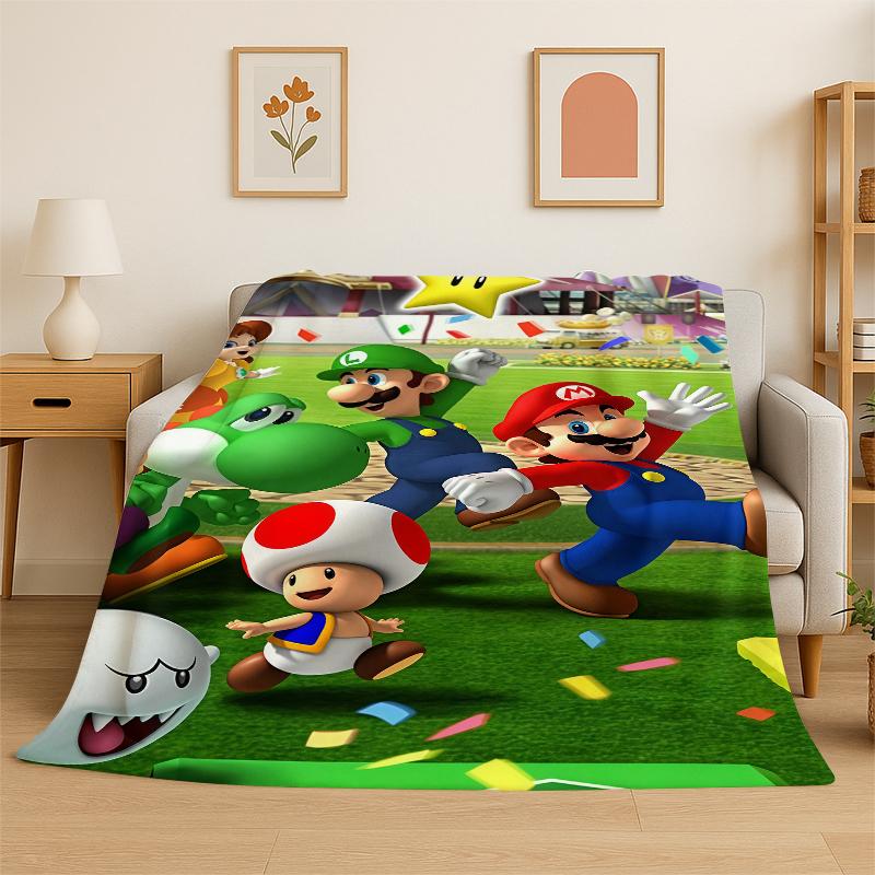 Cartoon M-Mario Bros Game Flannel Blanket Soft Warm Throw Blanket for Bedroom Living Room Bed Travel Camping Picnic Gift Kids 75x90cm
Cartoon M-Mario Bros Game Flannel Blanket Soft Warm Throw Blanket for Bedroom Living Room Bed Travel Camping Picnic Gift Kids 75x90cm