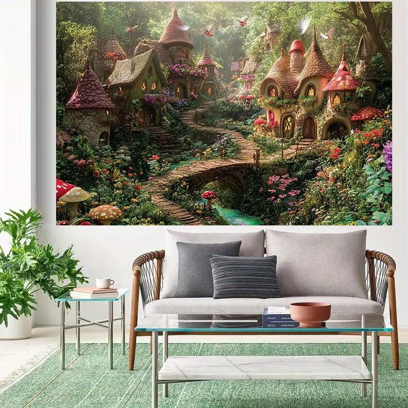 2D Magical Fairy Village Backdrop with Mushroom Houses for Kids Photography Background 47.2x31.5inch/120*80cm
2D Magical Fairy Village Backdrop with Mushroom Houses for Kids Photography Background 47.2x31.5inch/120*80cm