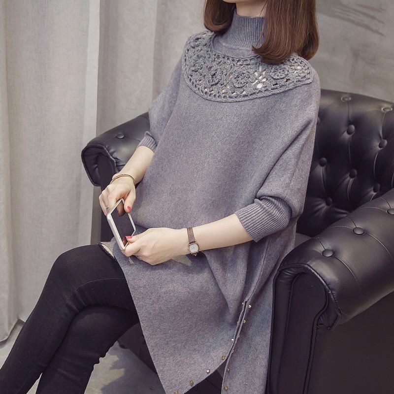 Women Knitted Mantle Hollow Out Knits Sweater Fashion Loose Batwing Sleeve High Neck Poncho Pullover Knitwear XXXL сірий
Women Knitted Mantle Hollow Out Knits Sweater Fashion Loose Batwing Sleeve High Neck Poncho Pullover Knitwear XXXL сірий