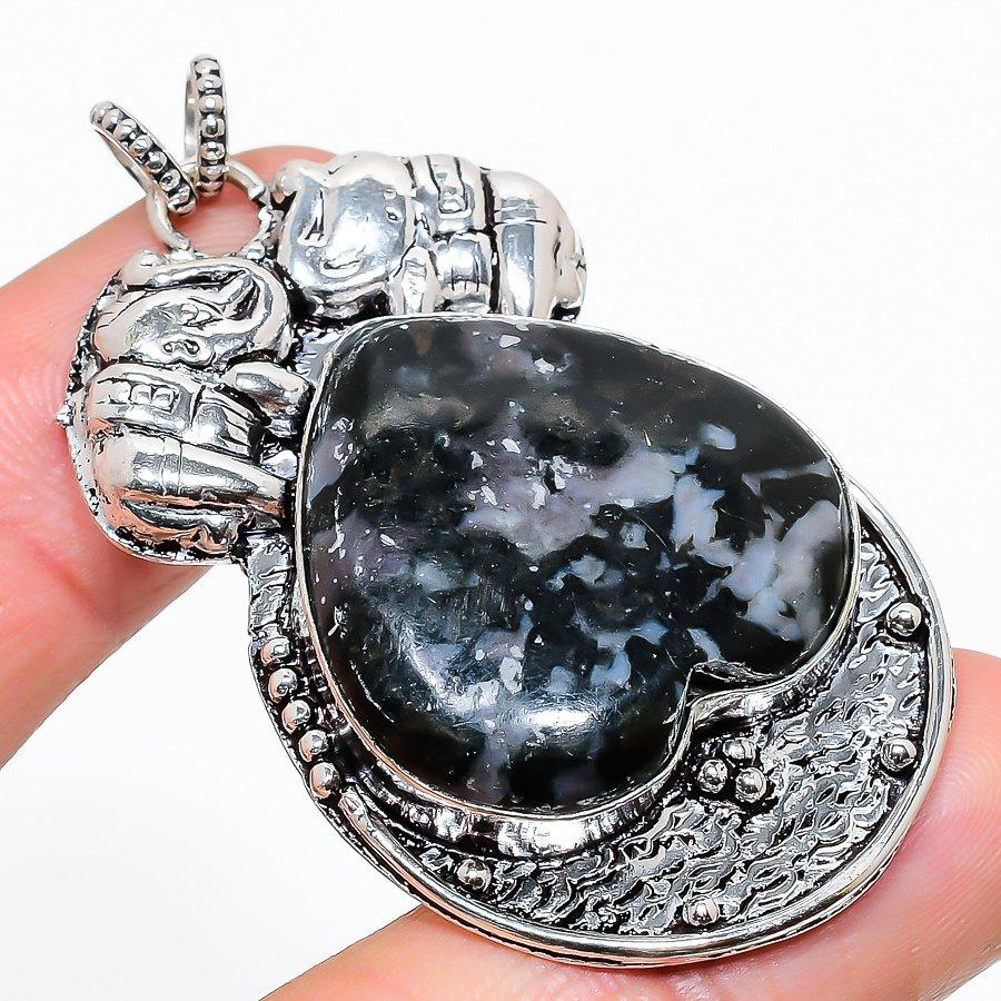 Mystic Merlinite Gemstone Handmade Ethnic Jewelry Pendant 2.17 VR-1734 
Mystic Merlinite Gemstone Handmade Ethnic Jewelry Pendant 2.17 VR-1734