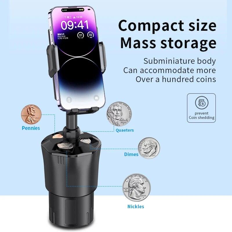 1 PC Car Mounted Water Cup Holder Coin Storage Box Car Coin Phone Holder Scalable and Twistable Universal Version чёрный
1 PC Car Mounted Water Cup Holder Coin Storage Box Car Coin Phone Holder Scalable and Twistable Universal Version чёрный