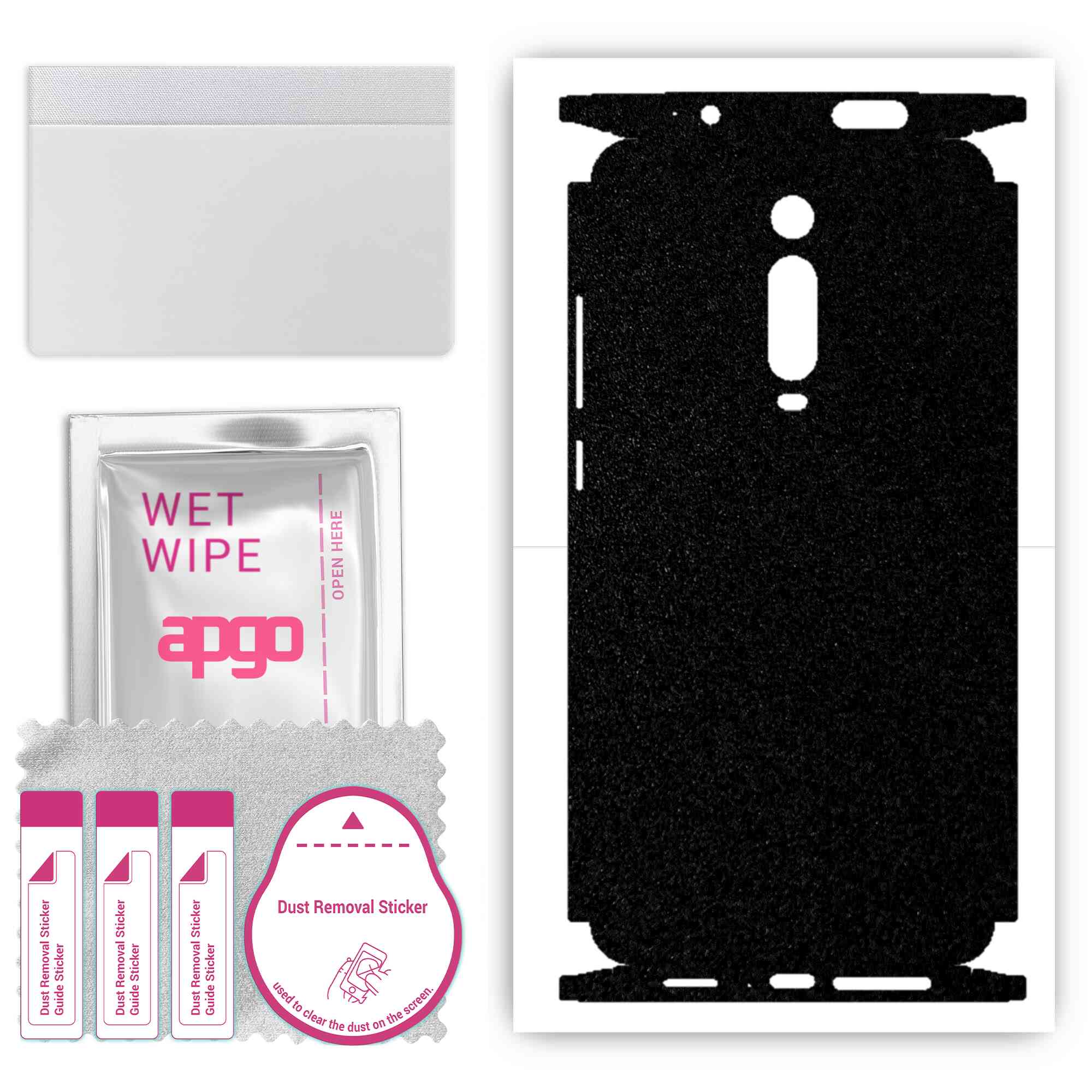 Apgo Protective Skin Sticker for the back+sides compatible with Xiaomi Mi 9T, Full Wrap Film, Foil, Vinyl - Pattern Matte Black
Apgo Protective Skin Sticker for the back+sides compatible with Xiaomi Mi 9T, Full Wrap Film, Foil, Vinyl - Pattern Matte Black