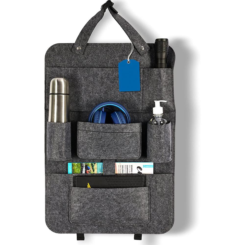 QQgift OEM индивидуальный органайзер для автомобильного сиденья с регулируемым по длине ремнем - защита спинки автомобиля изготовлена из прочного материала
QQgift OEM индивидуальный органайзер для автомобильного сиденья с регулируемым по длине ремнем - защита спинки автомобиля изготовлена из прочного материала