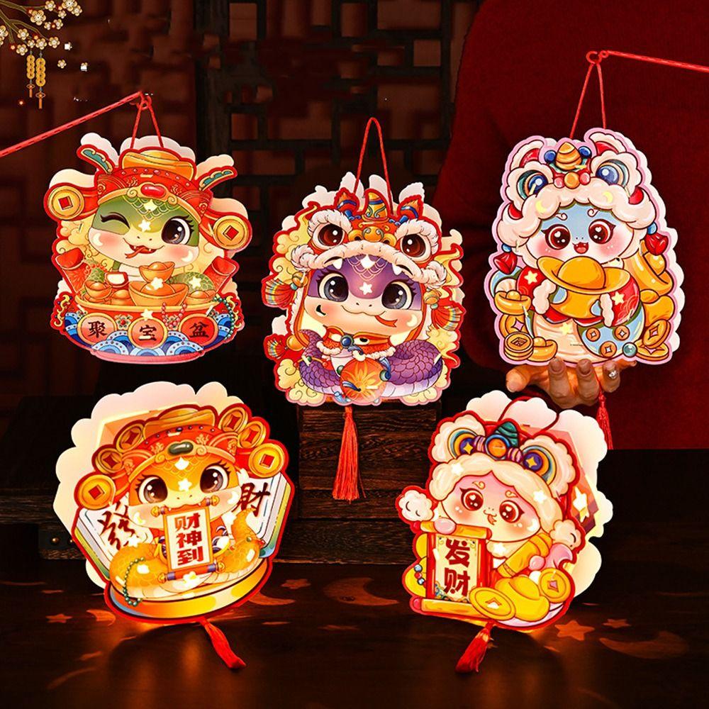 Paper Chinese Snake Portable Lantern Traditional Spring Festival Lantern Home New Year Decoration Style 1
Paper Chinese Snake Portable Lantern Traditional Spring Festival Lantern Home New Year Decoration Style 1