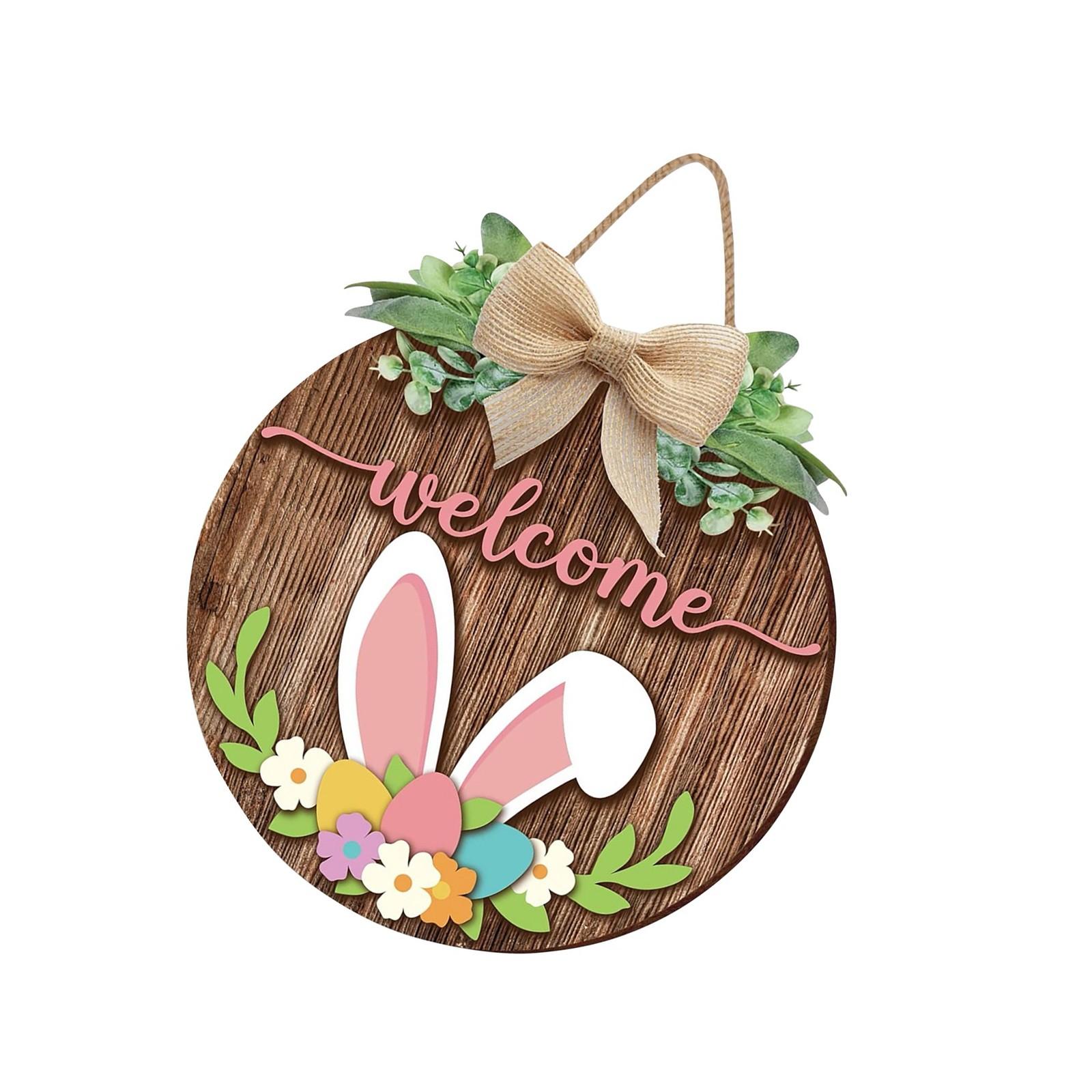 Easter Wooden Hanging Plaque With Bunny Welcome Sign, Rustic Easter Wooden Wreath Door Decoration For Home
Easter Wooden Hanging Plaque With Bunny Welcome Sign, Rustic Easter Wooden Wreath Door Decoration For Home