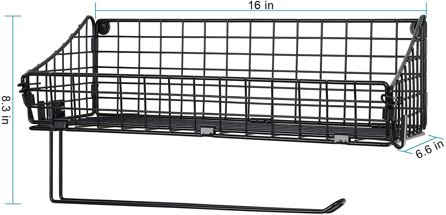 Iron mesh wall mounted kitchen paper rack for hanging exquisite and unique wire mesh large capacity storage space чорний
Iron mesh wall mounted kitchen paper rack for hanging exquisite and unique wire mesh large capacity storage space чорний