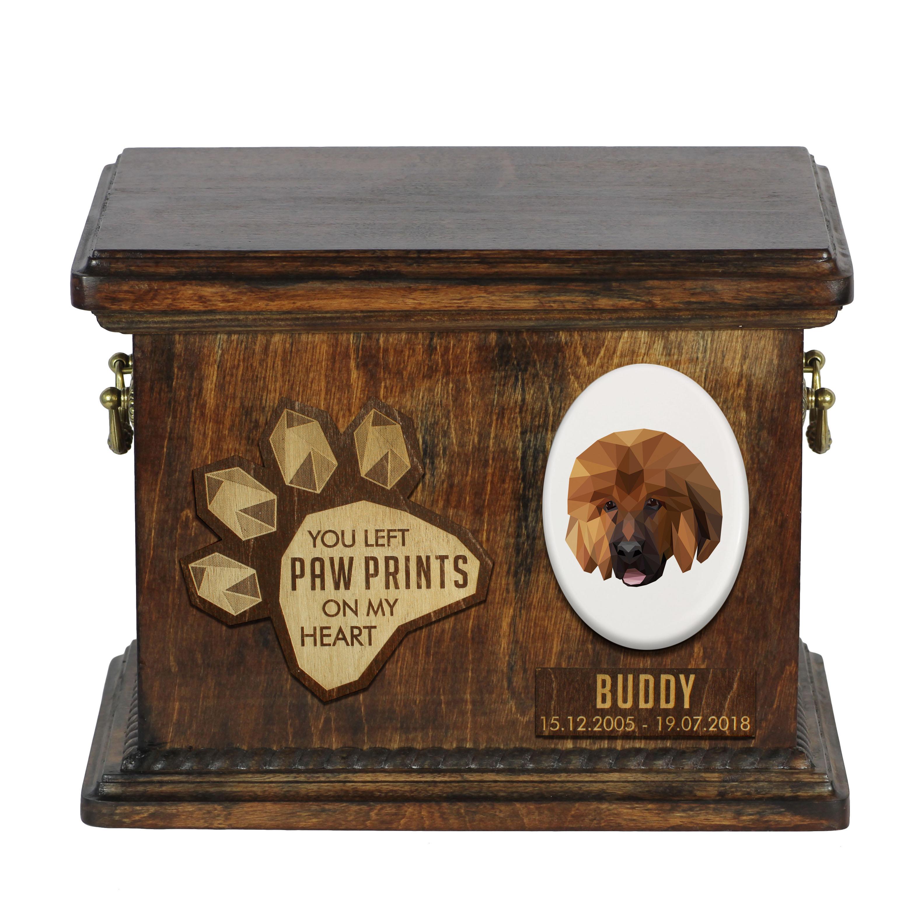 Tibetan Mastiff, Do khyi - urn for dog ashes, personalized urn with engraving, commemorative box for dog ashes by Art-Dog brand коричневий
Tibetan Mastiff, Do khyi - urn for dog ashes, personalized urn with engraving, commemorative box for dog ashes by Art-Dog brand коричневий