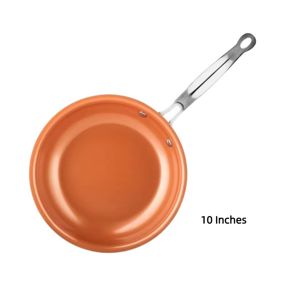 8/10 дюймовая сковорода для яиц с антипригарным покрытием, кастрюля для жарки стейков, круглая сковорода, газовая, индукционная плита 10 Inches