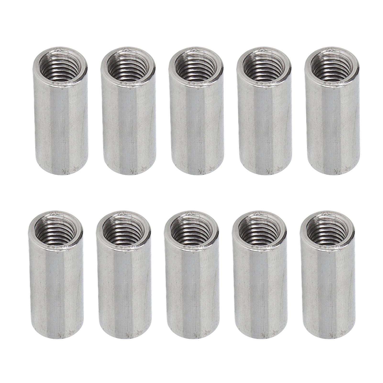 10PCS Round Coupling Nuts 304 Stainless Steel Female Thread Cylindrical Connection Nut Set
10PCS Round Coupling Nuts 304 Stainless Steel Female Thread Cylindrical Connection Nut Set