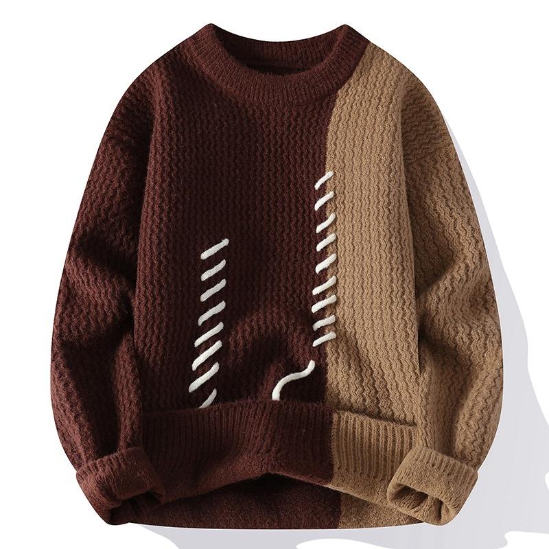 2026 Men Color Block Sweater Man Chunky Twist Pullover Men Crew Neck Casual Sweater Winter Men Korean Harajuku Warm Knitwear 4XL кавовий
2026 Men Color Block Sweater Man Chunky Twist Pullover Men Crew Neck Casual Sweater Winter Men Korean Harajuku Warm Knitwear 4XL кавовий