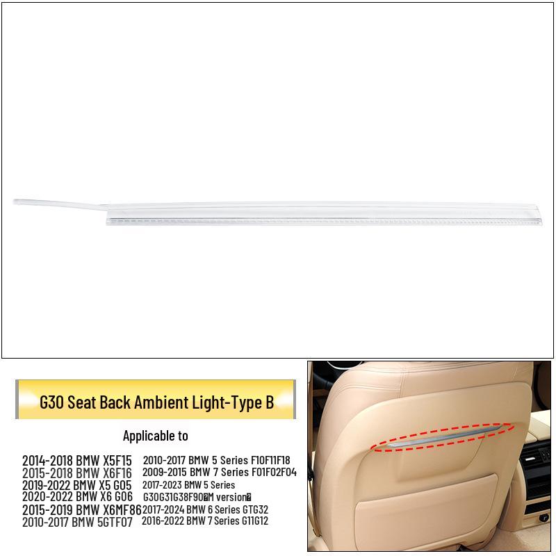 Ambient Light Strip for BMW 5, 6, 7 Series & GT Seat Backrest
Ambient Light Strip for BMW 5, 6, 7 Series & GT Seat Backrest