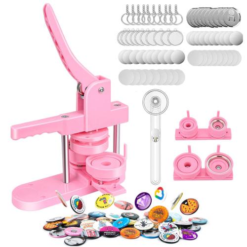 New Sliding Stage Can Badge Making Machine, Easy Assembly and Use, Includes 2 Interchangeable Dies (32/58mm), DIY Badge Making Machine with 200 Badge
New Sliding Stage Can Badge Making Machine, Easy Assembly and Use, Includes 2 Interchangeable Dies (32/58mm), DIY Badge Making Machine with 200 Badge