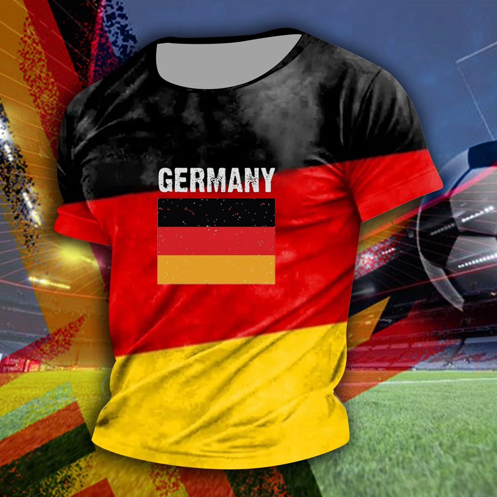 Short Sleeve Crew Neck T Shirt with Flag Inspired Print Lightweight Breathable Casual Top for Men and Women XXL
Short Sleeve Crew Neck T Shirt with Flag Inspired Print Lightweight Breathable Casual Top for Men and Women XXL