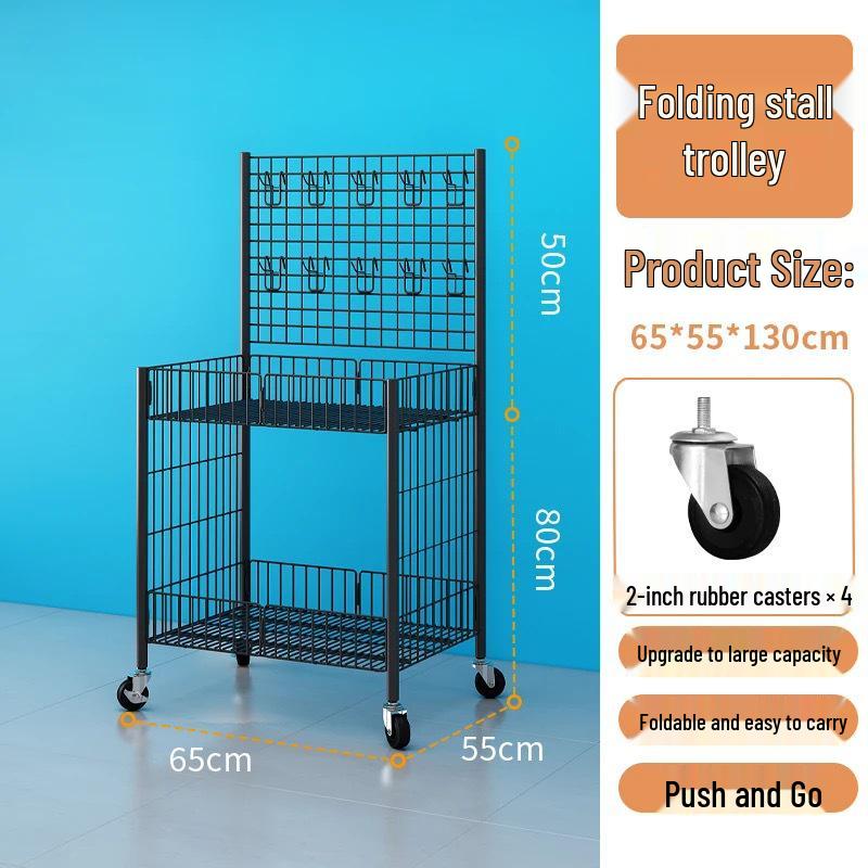 Heavy-Duty Folding Pushcart Display for Night Markets & Street Stalls
Heavy-Duty Folding Pushcart Display for Night Markets & Street Stalls