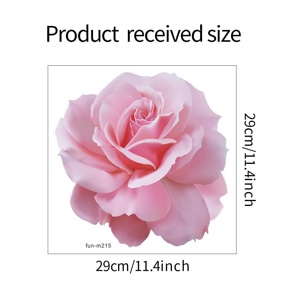 Fun-m215 Свежая розовая роза для ванной комнаты и туалета с домашним декором настенные наклейки 29*29CM/fun-m215