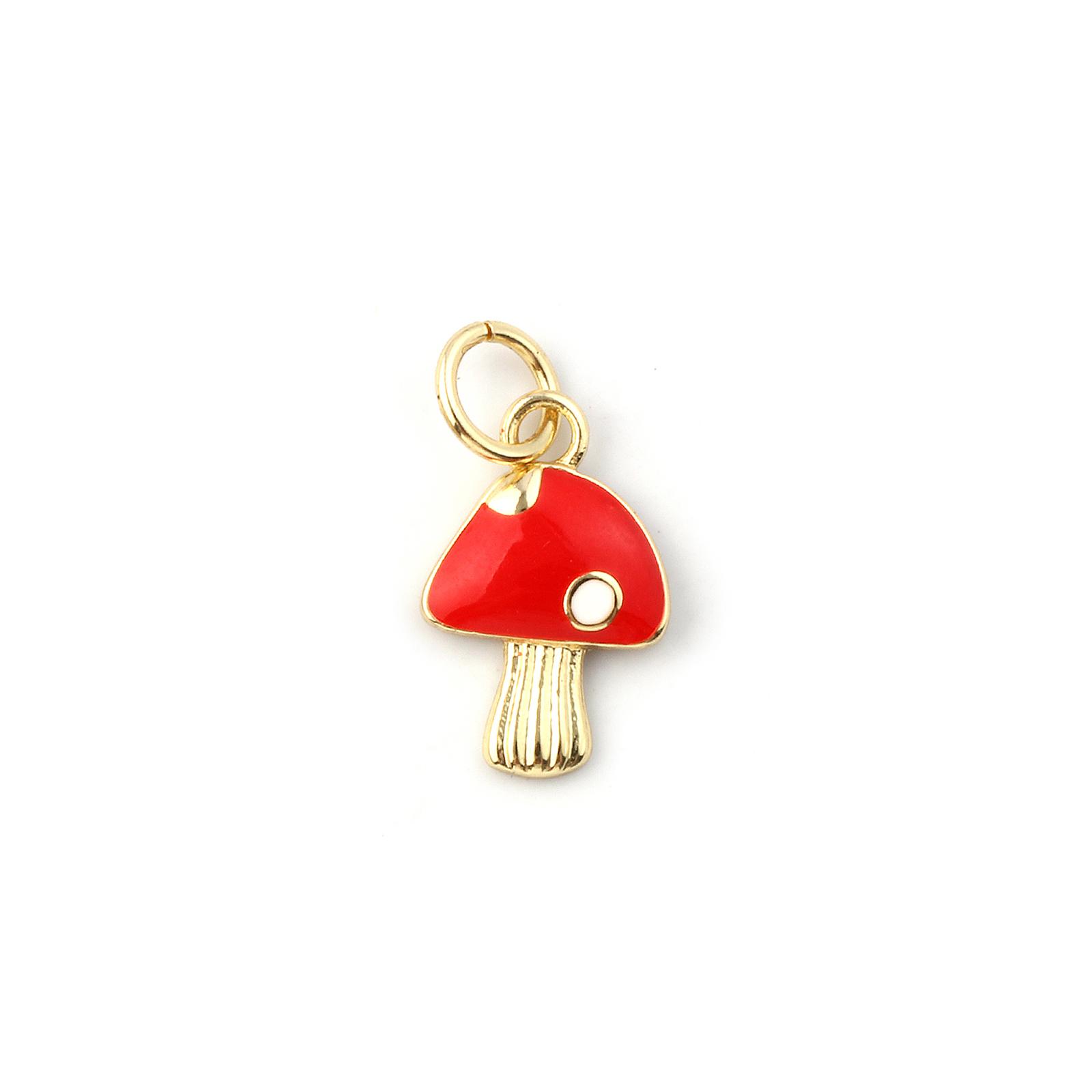 2 PCs Brass Flora Collection Charms 18K Gold Plated Enamel Mushroom Pendants For DIY Necklace Bracelet Jewelry Making Findings
2 PCs Brass Flora Collection Charms 18K Gold Plated Enamel Mushroom Pendants For DIY Necklace Bracelet Jewelry Making Findings