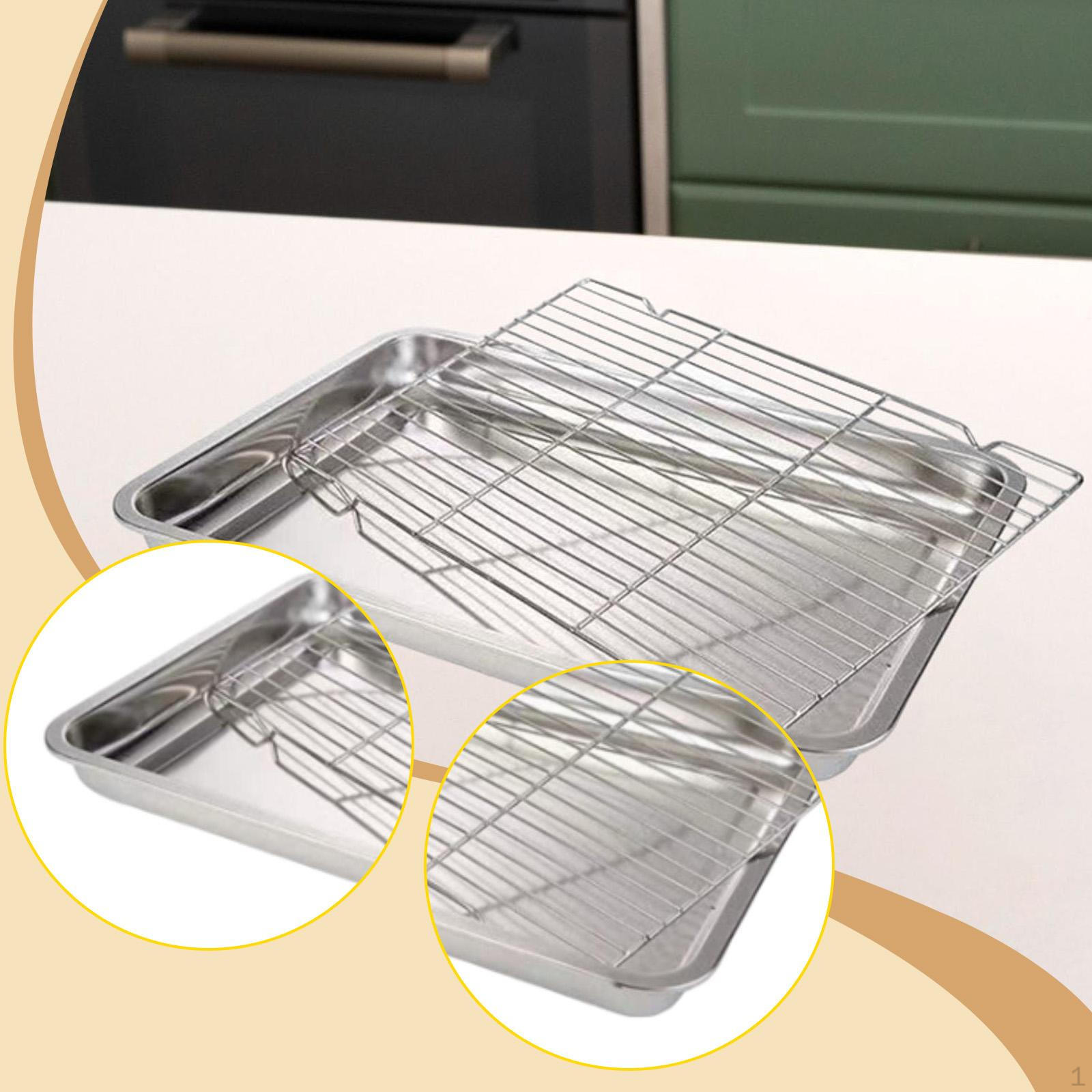 Противень и решетка для охлаждения, устойчивые к деформации, поднос, для, барбекю, ресторана, гриля 27x20 cm
Противень и решетка для охлаждения, устойчивые к деформации, поднос, для, барбекю, ресторана, гриля 27x20 cm