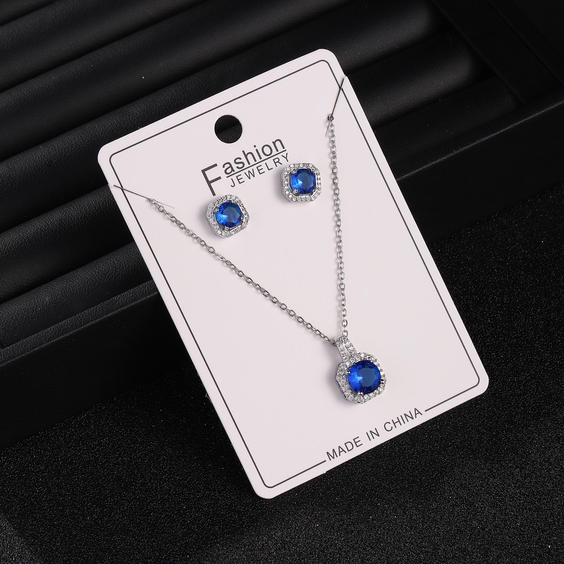 Elegant Women s Two-Piece Jewelry Set: Square Diamond Ring, Necklace, and Earrings - Luxury Design
Elegant Women s Two-Piece Jewelry Set: Square Diamond Ring, Necklace, and Earrings - Luxury Design