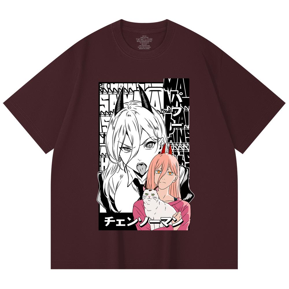230 Gsm 100% Cotton Chainsaw Man V57 Power Print Unisex Heavy Cotton T Shirt 2XL вина червоного кольору
230 Gsm 100% Cotton Chainsaw Man V57 Power Print Unisex Heavy Cotton T Shirt 2XL вина червоного кольору