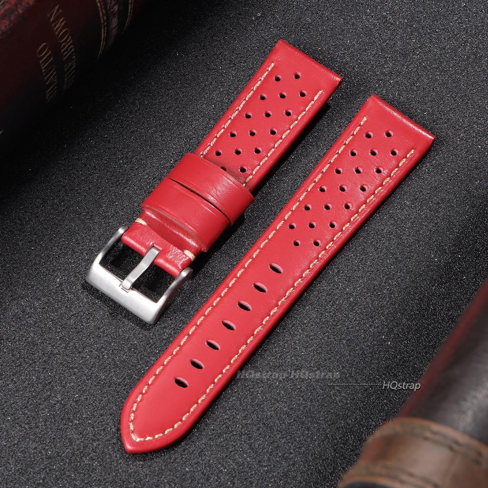 High Quality Genuine Leather Watch Strap 18mm 20mm 22mm 24mm Men Women Watchband Breathable Black Brown Blue Leather Watch Band 24mm червоний
High Quality Genuine Leather Watch Strap 18mm 20mm 22mm 24mm Men Women Watchband Breathable Black Brown Blue Leather Watch Band 24mm червоний