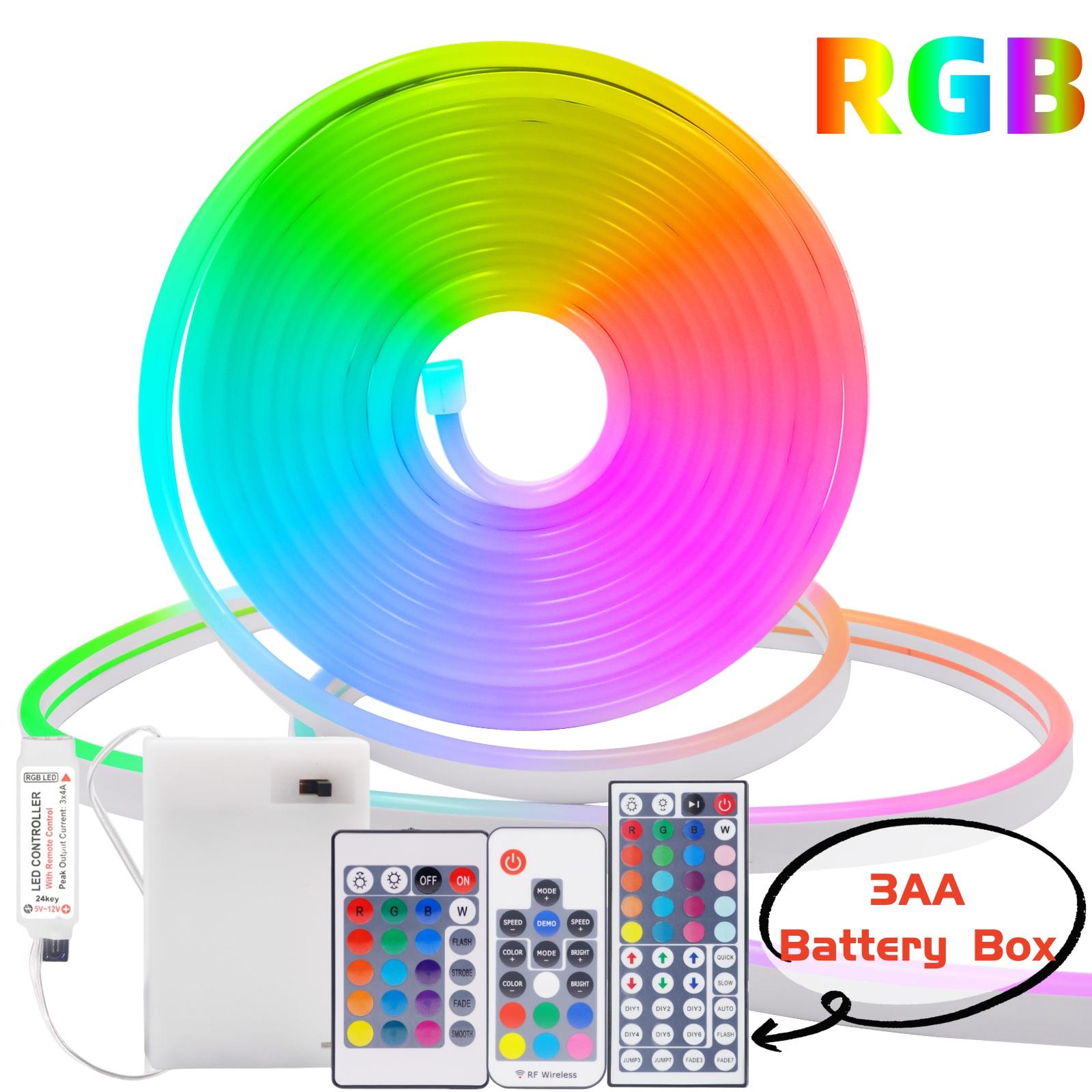 5V RGB Neon Strip Light 1M 2M 3M 3AA Battery Box With Bluetooth Remote Control Waterproof Flexible Ribbon Tape For Home Decor 0.5m
5V RGB Neon Strip Light 1M 2M 3M 3AA Battery Box With Bluetooth Remote Control Waterproof Flexible Ribbon Tape For Home Decor 0.5m